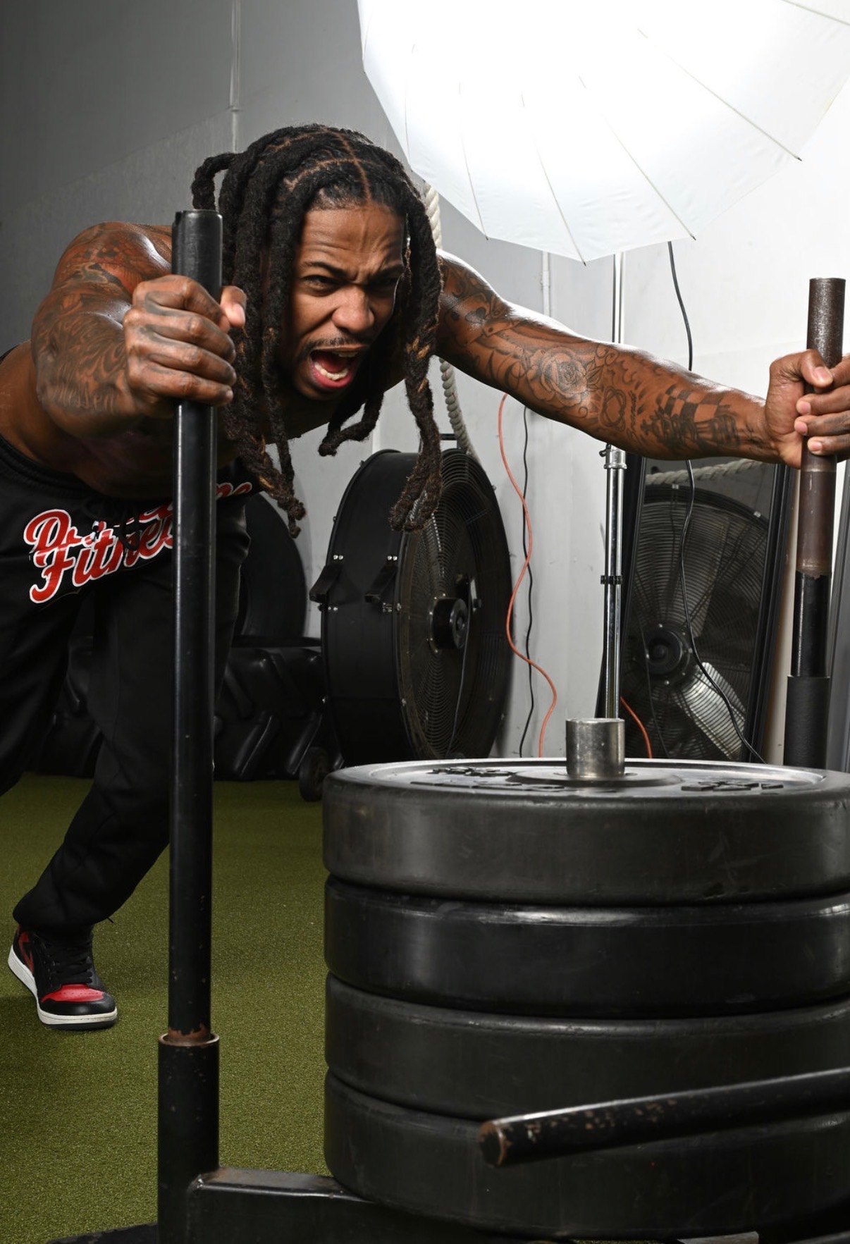 Coach Prime leading a Bars & Bands Bootcamp in Decatur